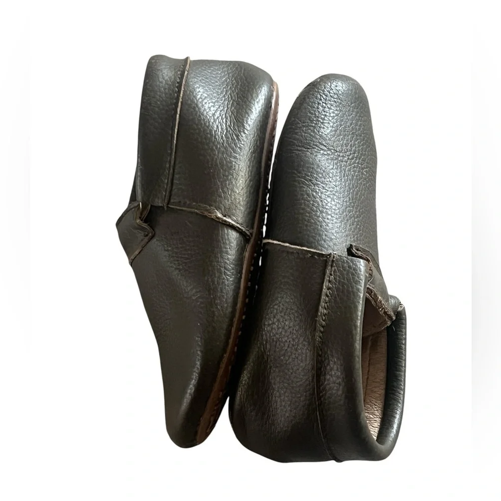 Monkey Feet leather Brown Kids Shoes.
